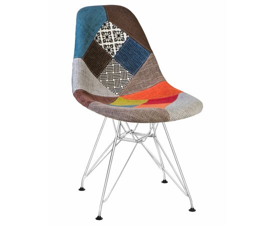 Набор 4 шт Стул обеденный DOBRIN DSR, ножки хром, цвет мозайка, Вариант: ножки хром, цвет мозайка, изображение 2 | Интернет магазин мебели и декора LifeDekor