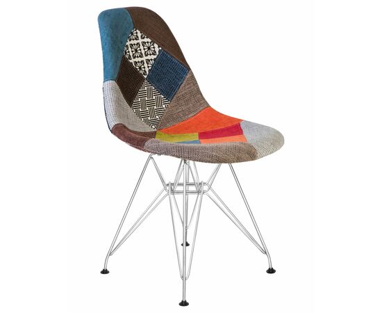 Набор 4 шт Стул обеденный DOBRIN DSR, ножки хром, цвет мозайка, Вариант: ножки хром, цвет мозайка, изображение 3 | Интернет магазин мебели и декора LifeDekor