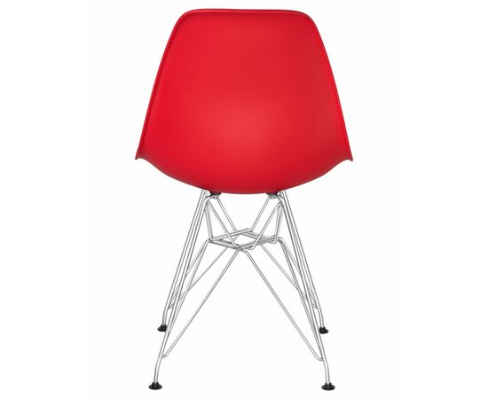 Набор 4 шт Стул обеденный DOBRIN DSR, ножки хром, цвет красный (R-02), Вариант: ножки хром, цвет красный (R-02), изображение 6 | Интернет магазин мебели и декора LifeDekor