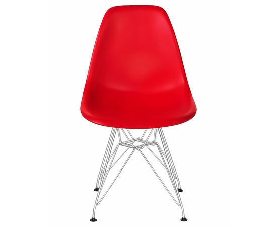 Набор 4 шт Стул обеденный DOBRIN DSR, ножки хром, цвет красный (R-02), Вариант: ножки хром, цвет красный (R-02), изображение 7 | Интернет магазин мебели и декора LifeDekor