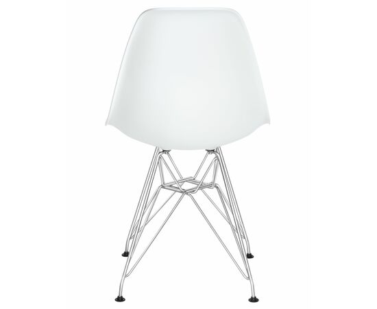 Набор 4 шт Стул обеденный DOBRIN DSR, ножки хром, цвет белый (W-02), Вариант: ножки хром, цвет белый (W-02), изображение 6 | Интернет магазин мебели и декора LifeDekor