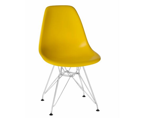 Набор 4 шт Стул обеденный DOBRIN DSR, ножки хром, цвет желтый (Y-01), Вариант: ножки хром, цвет желтый (Y-01), изображение 2 | Интернет магазин мебели и декора LifeDekor