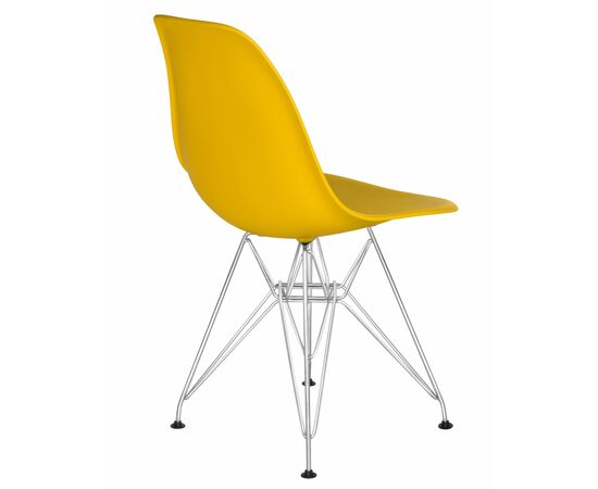 Набор 4 шт Стул обеденный DOBRIN DSR, ножки хром, цвет желтый (Y-01), Вариант: ножки хром, цвет желтый (Y-01), изображение 5 | Интернет магазин мебели и декора LifeDekor
