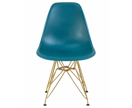 Набор 4 шт Стул обеденный DOBRIN DSR, ножки золотые, цвет морской волны (G-05), Вариант: ножки золотые, цвет морской волны (G-05), изображение 7 | Интернет магазин мебели и декора LifeDekor