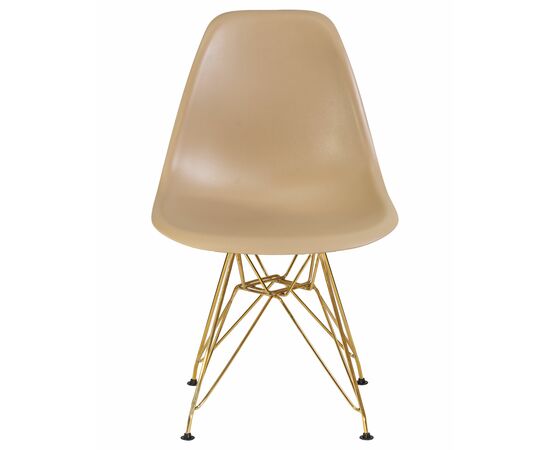 Набор 4 шт Стул обеденный DOBRIN DSR, ножки золотые, цвет бежевый (GR-03), Вариант: ножки золотые, цвет бежевый (GR-03), изображение 7 | Интернет магазин мебели и декора LifeDekor