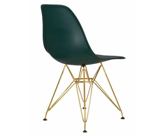 Набор 4 шт Стул обеденный DOBRIN DSR, ножки золотые, цвет тёмно-зеленый (G-13), Вариант: ножки золотые, цвет тёмно-зеленый (G-13), изображение 5 | Интернет магазин мебели и декора LifeDekor
