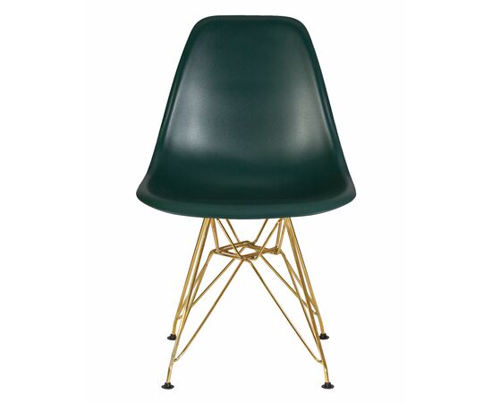 Набор 4 шт Стул обеденный DOBRIN DSR, ножки золотые, цвет тёмно-зеленый (G-13), Вариант: ножки золотые, цвет тёмно-зеленый (G-13), изображение 7 | Интернет магазин мебели и декора LifeDekor