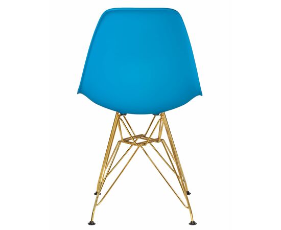 Набор 4 шт Стул обеденный DOBRIN DSR, ножки золотые, цвет голубой (BE-02), Вариант: ножки золотые, цвет голубой (BE-02), изображение 6 | Интернет магазин мебели и декора LifeDekor