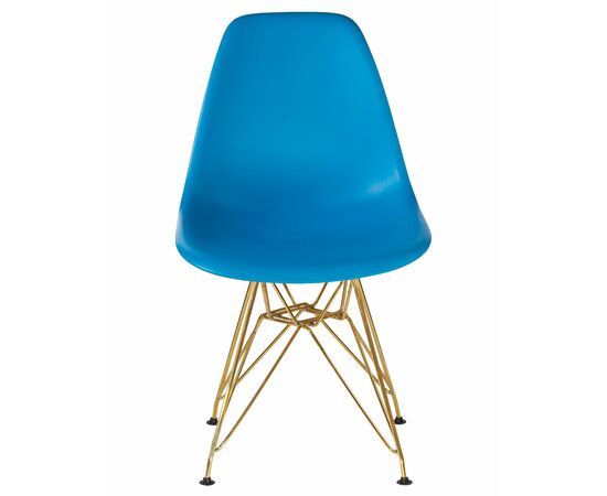 Набор 4 шт Стул обеденный DOBRIN DSR, ножки золотые, цвет голубой (BE-02), Вариант: ножки золотые, цвет голубой (BE-02), изображение 7 | Интернет магазин мебели и декора LifeDekor