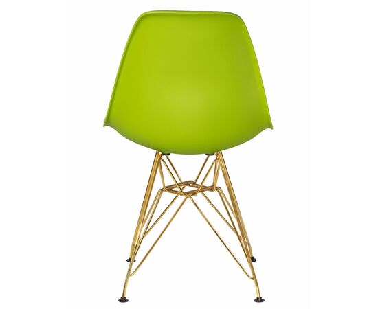 Набор 4 шт Стул обеденный DOBRIN DSR, ножки золотые, цвет салатовый (G-08), Вариант: ножки золотые, цвет салатовый (G-08), изображение 6 | Интернет магазин мебели и декора LifeDekor
