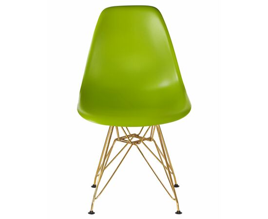 Набор 4 шт Стул обеденный DOBRIN DSR, ножки золотые, цвет салатовый (G-08), Вариант: ножки золотые, цвет салатовый (G-08), изображение 7 | Интернет магазин мебели и декора LifeDekor