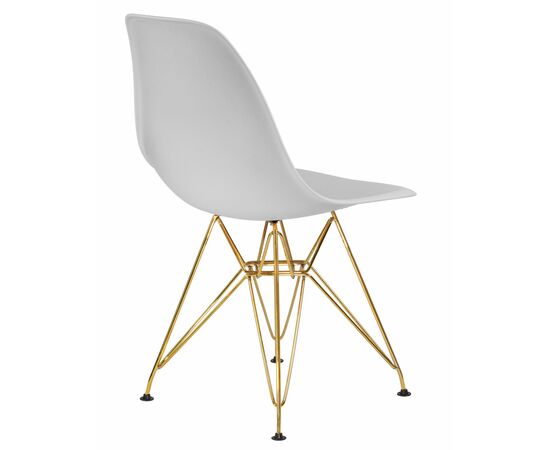 Набор 4 шт Стул обеденный DOBRIN DSR, ножки золотые, цвет светло-серый (GR-01), Вариант: ножки золотые, цвет светло-серый (GR-01), изображение 5 | Интернет магазин мебели и декора LifeDekor