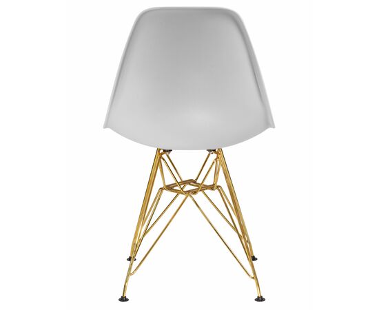 Набор 4 шт Стул обеденный DOBRIN DSR, ножки золотые, цвет светло-серый (GR-01), Вариант: ножки золотые, цвет светло-серый (GR-01), изображение 6 | Интернет магазин мебели и декора LifeDekor