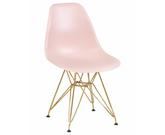 Набор 4 шт Стул обеденный DOBRIN DSR, ножки золотые, цвет светло-розовый (PK-02), Вариант: ножки золотые, цвет светло-розовый (PK-02), изображение 2 | Интернет магазин мебели и декора LifeDekor