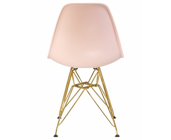 Набор 4 шт Стул обеденный DOBRIN DSR, ножки золотые, цвет светло-розовый (PK-02), Вариант: ножки золотые, цвет светло-розовый (PK-02), изображение 6 | Интернет магазин мебели и декора LifeDekor