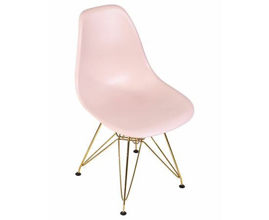 Набор 4 шт Стул обеденный DOBRIN DSR, ножки золотые, цвет светло-розовый (PK-02), Вариант: ножки золотые, цвет светло-розовый (PK-02), изображение 8 | Интернет магазин мебели и декора LifeDekor