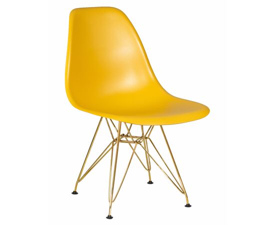 Набор 4 шт Стул обеденный DOBRIN DSR, ножки золотые, цвет горчичный (Y-03), Вариант: ножки золотые, цвет горчичный (Y-03), изображение 2 | Интернет магазин мебели и декора LifeDekor
