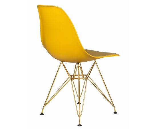 Набор 4 шт Стул обеденный DOBRIN DSR, ножки золотые, цвет горчичный (Y-03), Вариант: ножки золотые, цвет горчичный (Y-03), изображение 5 | Интернет магазин мебели и декора LifeDekor