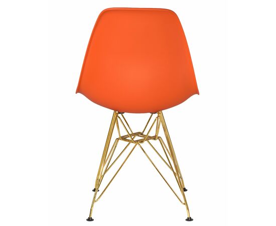 Набор 4 шт Стул обеденный DOBRIN DSR, ножки золотые, цвет оранжевый (O-02), Вариант: ножки золотые, цвет оранжевый (O-02), изображение 6 | Интернет магазин мебели и декора LifeDekor