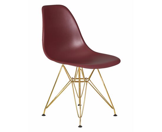 Набор 4 шт Стул обеденный DOBRIN DSR, ножки золотые, цвет сливовый (R-13), Вариант: ножки золотые, цвет сливовый (R-13), изображение 3 | Интернет магазин мебели и декора LifeDekor