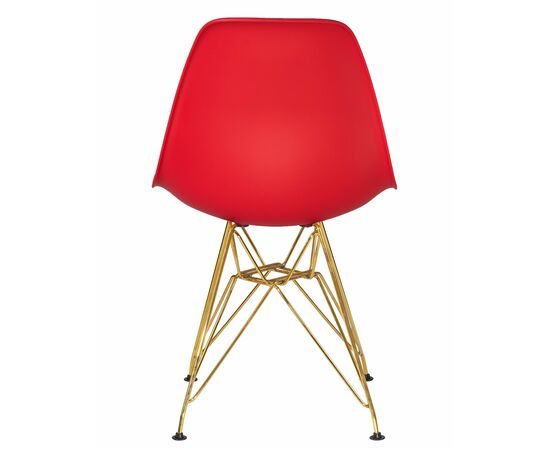 Набор 4 шт Стул обеденный DOBRIN DSR, ножки золотые, цвет красный (R-02), Вариант: ножки золотые, цвет красный (R-02), изображение 6 | Интернет магазин мебели и декора LifeDekor