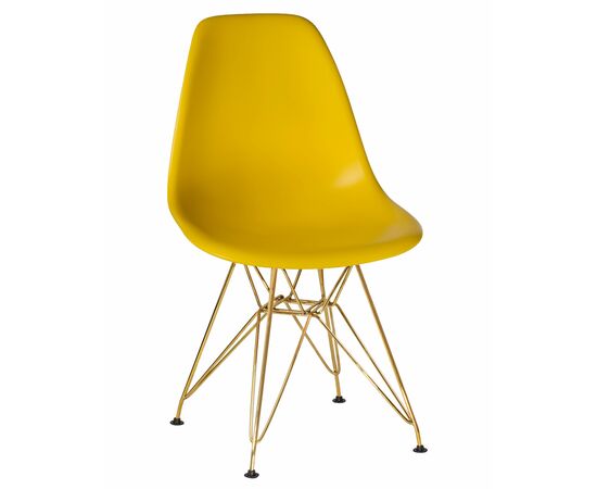 Набор 4 шт Стул обеденный DOBRIN DSR, ножки золотые, цвет жёлтый (Y-01), Вариант: ножки золотые, цвет жёлтый (Y-01), изображение 2 | Интернет магазин мебели и декора LifeDekor