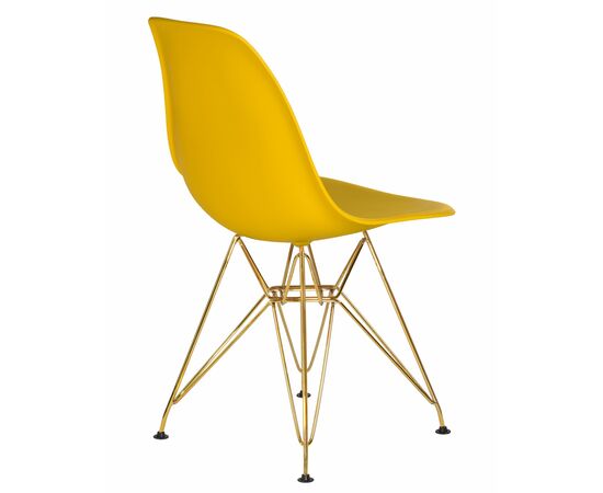 Набор 4 шт Стул обеденный DOBRIN DSR, ножки золотые, цвет жёлтый (Y-01), Вариант: ножки золотые, цвет жёлтый (Y-01), изображение 5 | Интернет магазин мебели и декора LifeDekor