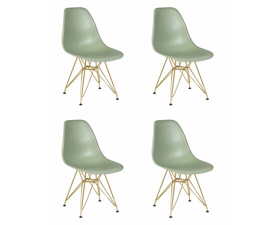 Набор 4 шт Стул обеденный DOBRIN DSR, ножки золотые, цвет мятный (NX-G-09), Вариант: ножки золотые, цвет мятный (NX-G-09) | Интернет магазин мебели и декора LifeDekor