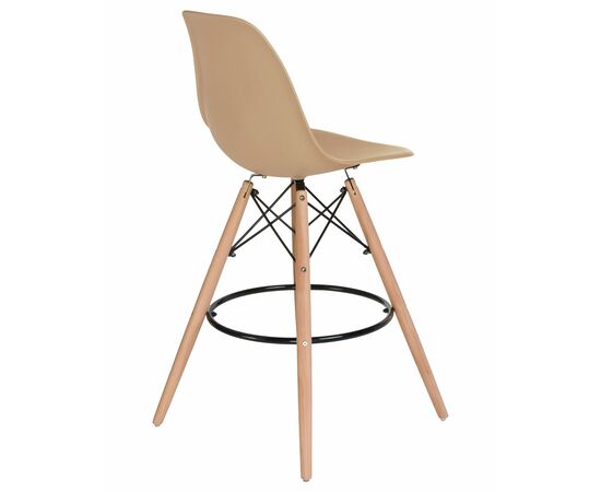 Набор 2 шт Стул барный DOBRIN DSW BAR, ножки светлый бук, цвет сиденья бежевый (GR-03), Вариант: ножки светлый бук, цвет сиденья бежевый (GR-03), изображение 5 | Интернет магазин мебели и декора LifeDekor