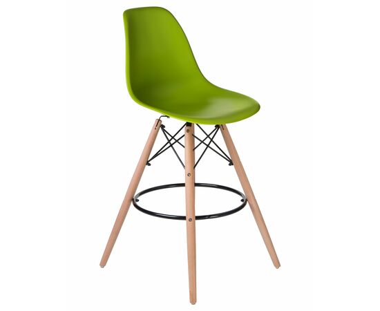 Набор 2 шт Стул барный DOBRIN DSW BAR, ножки светлый бук, цвет сиденья салатовый (G-08), Вариант: ножки светлый бук, цвет сиденья салатовый (G-08), изображение 3 | Интернет магазин мебели и декора LifeDekor