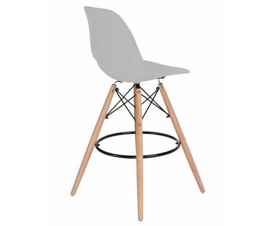 Набор 2 шт Стул барный DOBRIN DSW BAR, ножки светлый бук, цвет сиденья светло-серый (GR-01), Вариант: ножки светлый бук, цвет сиденья светло-серый (GR-01), изображение 5 | Интернет магазин мебели и декора LifeDekor