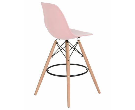 Набор 2 шт Стул барный DOBRIN DSW BAR, ножки светлый бук, цвет сиденья светло-розовый (PK-02), Вариант: ножки светлый бук, цвет сиденья светло-розовый (PK-02), изображение 5 | Интернет магазин мебели и декора LifeDekor