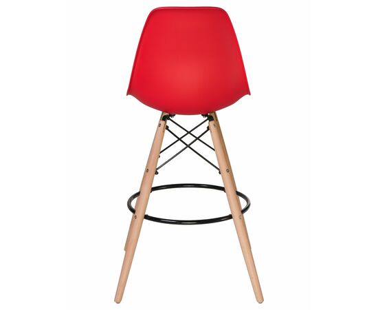 Набор 2 шт Стул барный DOBRIN DSW BAR, ножки светлый бук, цвет сиденья красный (R-02), Вариант: ножки светлый бук, цвет сиденья красный (R-02), изображение 6 | Интернет магазин мебели и декора LifeDekor