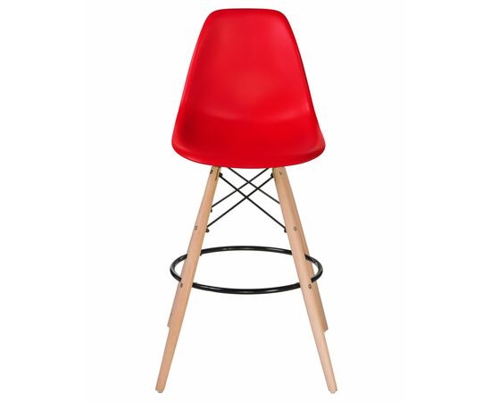 Набор 2 шт Стул барный DOBRIN DSW BAR, ножки светлый бук, цвет сиденья красный (R-02), Вариант: ножки светлый бук, цвет сиденья красный (R-02), изображение 7 | Интернет магазин мебели и декора LifeDekor