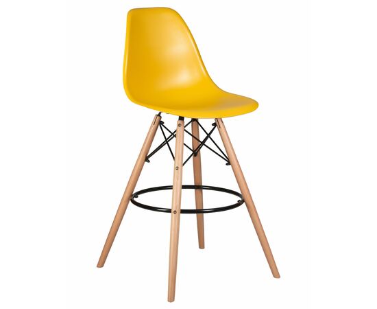 Набор 2 шт Стул барный DOBRIN DSW BAR, ножки светлый бук, цвет горчичный (Y-03), Вариант: ножки светлый бук, цвет горчичный (Y-03), изображение 2 | Интернет магазин мебели и декора LifeDekor