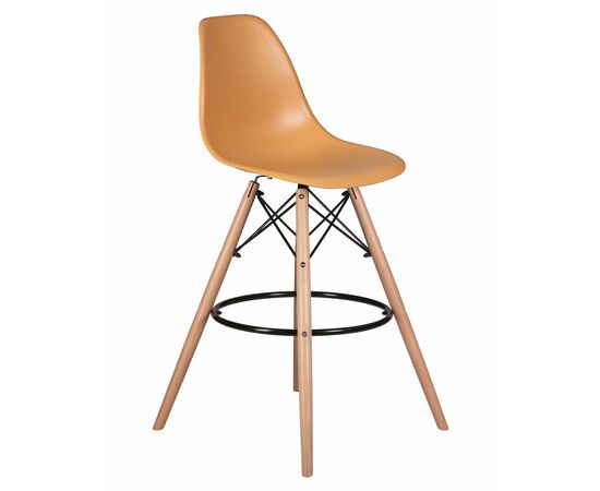Набор 2 шт Стул барный DOBRIN DSW BAR, ножки светлый бук, цвет персиковый (NX-Y-06), Вариант: ножки светлый бук, цвет персиковый (NX-Y-06), изображение 3 | Интернет магазин мебели и декора LifeDekor