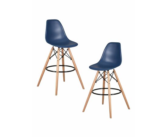 Набор 2 шт Стул барный DOBRIN DSW BAR, ножки светлый бук, цвет тёмно-синий (BE-12), Вариант: ножки светлый бук, цвет тёмно-синий (BE-12) | Интернет магазин мебели и декора LifeDekor
