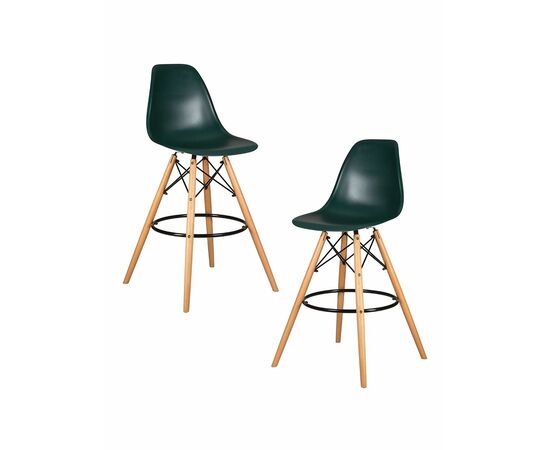 Набор 2 шт Стул барный DOBRIN DSW BAR, ножки светлый бук, цвет тёмно-зеленый (G-13), Вариант: ножки светлый бук, цвет тёмно-зеленый (G-13) | Интернет магазин мебели и декора LifeDekor