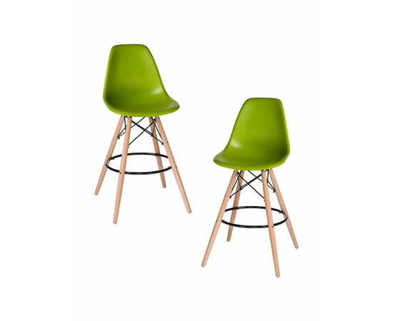 Набор 2 шт Стул барный DOBRIN DSW BAR, ножки светлый бук, цвет сиденья салатовый (G-08), Вариант: ножки светлый бук, цвет сиденья салатовый (G-08) | Интернет магазин мебели и декора LifeDekor