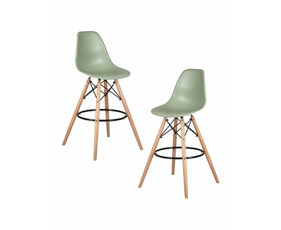 Набор 2 шт Стул барный DOBRIN DSW BAR, ножки светлый бук, цвет мятный (NX-G-09), Вариант: ножки светлый бук, цвет мятный (NX-G-09) | Интернет магазин мебели и декора LifeDekor