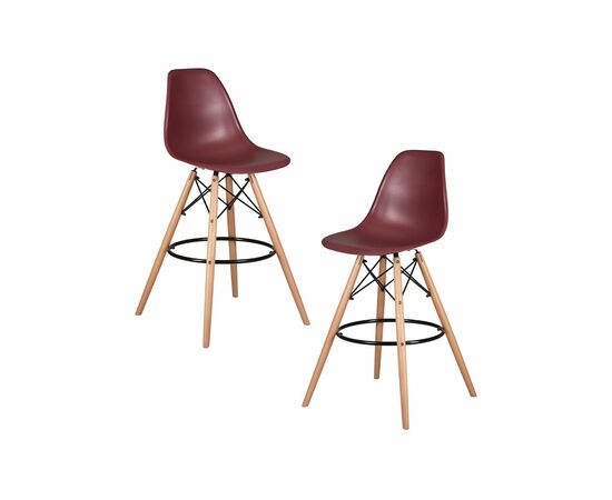 Набор 2 шт Стул барный DOBRIN DSW BAR, ножки светлый бук, цвет сливовый (R-13), Вариант: ножки светлый бук, цвет сливовый (R-13) | Интернет магазин мебели и декора LifeDekor