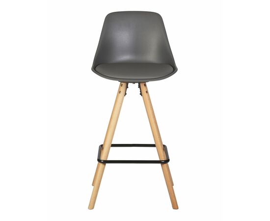 Набор 2 шт Стул полубарный DOBRIN RONNI, ножки светлый бук, тёмно-серый (GR-04), Вариант: ножки светлый бук, тёмно-серый (GR-04), изображение 7 | Интернет магазин мебели и декора LifeDekor