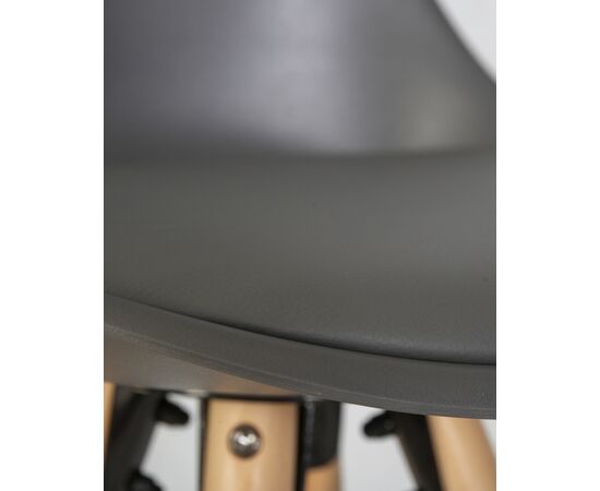 Набор 2 шт Стул полубарный DOBRIN RONNI, ножки светлый бук, тёмно-серый (GR-04), Вариант: ножки светлый бук, тёмно-серый (GR-04), изображение 10 | Интернет магазин мебели и декора LifeDekor