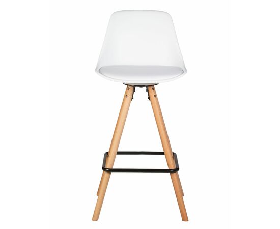 Набор 2 шт Стул полубарный DOBRIN RONNI, ножки светлый бук, белый (ZL-W-02), Вариант: ножки светлый бук, белый (ZL-W-02), изображение 7 | Интернет магазин мебели и декора LifeDekor