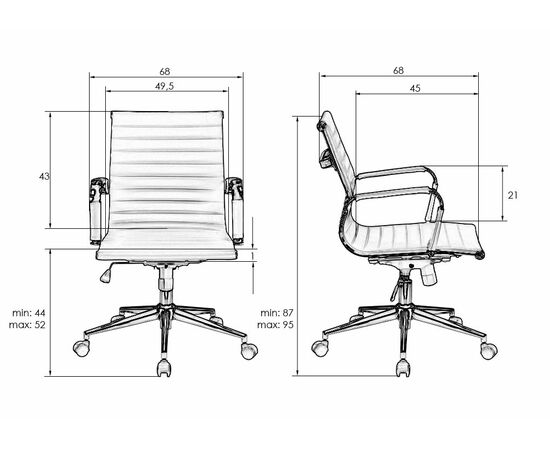 Набор 2 шт Офисное кресло для руководителей DOBRIN CLAYTON, чёрный, Вариант: чёрный, изображение 11 | Интернет магазин мебели и декора LifeDekor
