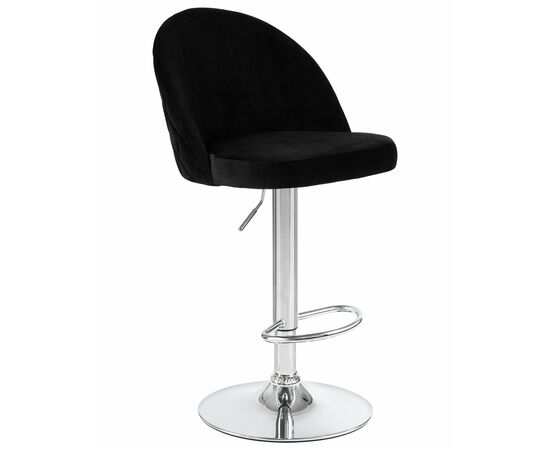 Набор 2 шт Стул барный DOBRIN MILANA, черный велюр (MJ9-101), Вариант: черный велюр (MJ9-101), изображение 3 | Интернет магазин мебели и декора LifeDekor