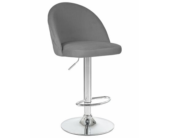 Набор 2 шт Стул барный DOBRIN MILANA, серый велюр (MJ9-75), Вариант: серый велюр (MJ9-75), изображение 2 | Интернет магазин мебели и декора LifeDekor
