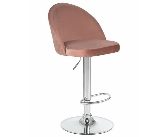 Набор 2 шт Стул барный DOBRIN MILANA, пудрово-розовый велюр (MJ9-32), Вариант: пудрово-розовый велюр (MJ9-32), изображение 3 | Интернет магазин мебели и декора LifeDekor