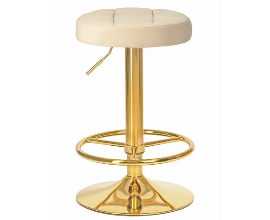 Набор 2 шт Табурет барный DOBRIN BRUNO GOLD, бежевый велюр (MJ9-10), Вариант: бежевый велюр (MJ9-10), изображение 2 | Интернет магазин мебели и декора LifeDekor