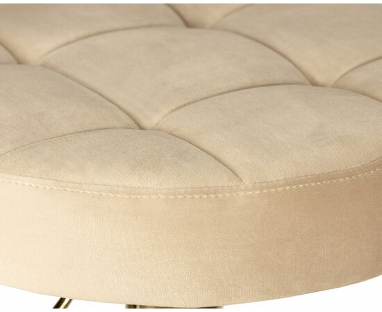 Набор 2 шт Табурет барный DOBRIN BRUNO GOLD, бежевый велюр (MJ9-10), Вариант: бежевый велюр (MJ9-10), изображение 3 | Интернет магазин мебели и декора LifeDekor